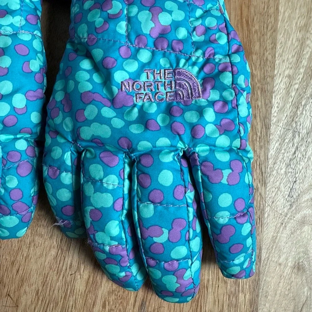 The North Face Mossbud Swirl Fleece Lined Water Resistant Gloves girls sz: Med